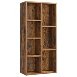 VASAGLE Bücherschrank, Bücherregal, mit 7 Fächern, Büroregal, Würfelregal, Standregal, für...