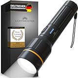 LICHTMEISTER® Taschenlampe (2000 Lumen, 5000 mAh Akku) - Taschenlampe LED aufladbar - LED...