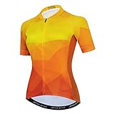 Damen-Fahrradtrikot, kurzärmelig, Mountainbike-Hemd für Damen, Fahrradkleidung, Biking-Oberteil,...