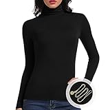 ANYFITTING Rollkragenshirt Damen Slim Fit Shirt Turtleneck Damen Basic Rollkragenpullover Damen...