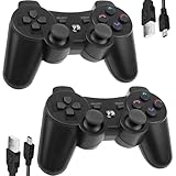 Lunriwis Wireless Controller für PS3, 2er Pack Wireless Controller für Play-Station 3 ，Wireless...