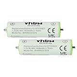 vhbw 2X Akku Ersatz für Panasonic WER160L2506, WES2047L2508 für Rasierer (1800 mAh, 1,2 V, NiMH)