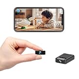 XNJ Mini WLAN Kamera, 4K HD Überwachungskamera 180° drehbarem Objektiv, Remote Viewing für...