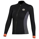 Neoprenanzug Jacke für Damen 3mm Neoprenanzug-Oberteile für Frauen Warmhalten Langarm...