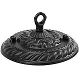 CHILDWEET Kronleuchter Montagebaldachin Metall Schwarz 130mm Vintage Deckenleuchten Abdeckplatte mit...