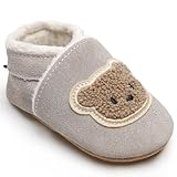 IceUnicorn Krabbelschuhe Baby Winter Krabbelschuhe Gefüttert Plüsch Hausschuhe Baby Lauflernschuhe...