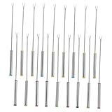 TOYZFRIENDY 18 Stück Teiliges Edelstahl Fonduegabel Bunte Bbq Spieße Vielseitig für Käse...