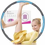 LETAO Hula Hoop Reifen Kinder | Blue Gray 680g | EIN 8 Teiliger Abnehmbarer