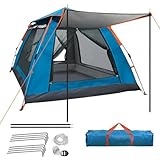 Gziztx Camping Zelt 4-6 Personen 240x240x154 cm Pop Up Zelt für Familien im Freien, wasserdichte...