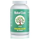 Magnesium Glycinat Hochdosiert Kapseln - 270 Vegane Kapseln, 770mg Magnesiumglycinat je Kapsel,...