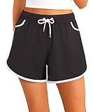 APTRO Damen Badeshorts Badehose Strand Wassersport Shorts Boardshorts UV Schutz Sommer Sport Gym...