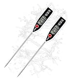 2 Stück Digitale Küchenthermometer, thermometer kochen mit langen Sonden, wasserthermometer,...