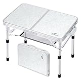 Sportneer Klappbarer Campingtisch, höhenverstellbar, Kleiner Klapptisch, tragbare Campingtische...