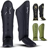 XTEN SPORTS Schienbeinschoner Muay Thai, MMA, Gel integrierte Polsterung, Training Sparring, Boxen,...