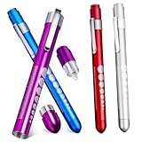 TOGEVAL 4 Stück Medizinische Penlights mit Konkaver Kopfform Langlebiges Aluminiumgehäuse LED...