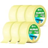 V1 TRADE Kreppband 50 mm x 50 m - 6 Stück - Universal Malerkrepp Hilfreich beim Malen - Leicht...