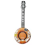 W WIDMANN MILANO Party Fashion - Aufblasbares Banjo, 100 cm, Gitarre, Musiker, Sänger, Flower...