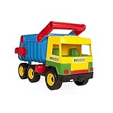 Wader 32051 - Middle Truck Kipper mit arretierbarer Mulde, gelb, Spielzeugauto ab 12 Monaten, ca. 43...