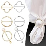 HABNI 6 Stück Broschen Für Kleidung T Shirt Clip Broschen Für Kleidung Tuchring Gürtelschnalle...