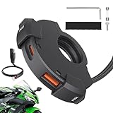 TADAYIM Motorrad USB-Anschluss, Steckdosen-Ladegerät, Doppelter USB-Anschluss wasserdichte PD30W...