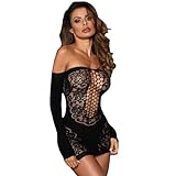 KUAIQI Frauen Dessous Set, Einteilige Hohle Spaß-Perspektive, Sexy Dessous Damen, Sexy Mesh,...