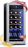 WIE Weinkühlschrank Compressor 53 Liter 18 Flaschen Getränkekühlschrank Kleiner Weinschrank Klein...
