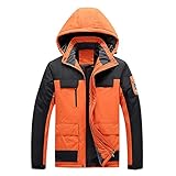 Mrat Wasserdichte Fleece-gefütterte Herrenjacke, Outdoor, winddicht, Skifahren, Schlittschuhlaufen,...