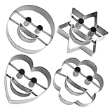 Gatuida 4 Stück Teiliges Set Ausstechformen für Kekse Langlebige und Rostfreie Backformen mit...