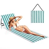 180 x 55 cm Strandkorbmatte mit verstellbarer Rückenlehne, faltbare Strandmatte, leichte...