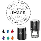Stempel personalisiert mit Sockel, Personalisierter Stempel selbst gestalten, Firmenstempel mit Logo...
