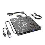 Jooehyer Externes DVD-RW-Laufwerk USB 3.0 Typ C -Schnittstelle Slim DVD-CD-Lesegerät Player...