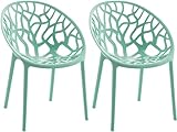 CLP 2er Set Gartenstühle Hope Kunststoff I Stapelstühle wetterfest und UV-beständig I...