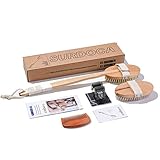 SURDOCA Peelingbürste Körperbürste Trockenbürste Naturborsten Holz Scrubber Rückenbürste mit...