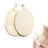 2 Stück Luffa Schwamm Körper,Peeling Schwamm Beige,Peeling Schwamm Körper,8 * 12cm Dusch...