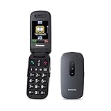 Panasonic KX-TU446EXG Seniorenhandy zum Aufklappen ohne Vertrag (SOS-Notruftaste, Stoßfest,...