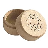 iLamvie Milchzahndose personalisiert aus Holz,Zahndose Milchzähne Bilderdose aus Holz für Jungen...