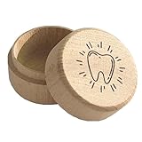 iLamvie Milchzahndose personalisiert aus Holz,Zahndose Milchzähne Bilderdose aus Holz für Jungen...