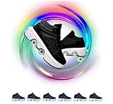 LDTXH Schuhe mit Rollen 2 in 1 Multifunktionale Schuhe mit 4 rädern Verformung Rollschuhe Schuhe...