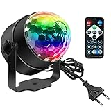 Discokugel, SEBRUANC Disco Lights LED Musikgesteuert DJ Party licht 360° Rotierende Ball Lights 3W...