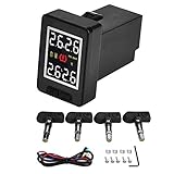 Hlyjoon Reifendruckkontrollsystem 0-116PSI Auto TPMS Reifendruck Kontrollsystem 8V-16V IP5K4K...