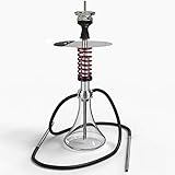 LAVA Shock Shisha Red 2 Schlauch - Edelstahl - Stoßdämpfer-Antishock Design Wasserpfeife