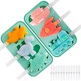 Eis am Stiel Formen Silikon, 2 Stück Eisformen mit 12 Sticks, Ice Lolly Mold Popsicle Set für...