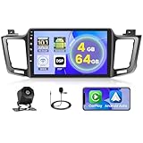 5G WiFi 4+64G Android Autoradio für Toyota RAV4 2013-2019 Wireless Carplay Android Auto,10.1 Zoll...