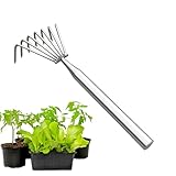 Robuster Rechen Für Schwere Arbeiten - Rostfreie Gartengeräte Mit Langem | Robuster Metall Rechen...