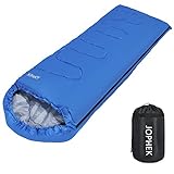 JOPHEK Schlafsack, 1.3 kg Camping Sleeping Bag, Schlafsack Outdoor Small Pack Size, 2-in-1 Function...