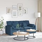IBUQDDV Modulares Sofa mit Kissen Blau – Elegantes Design mit Metallrahmen und Textilbezug für...