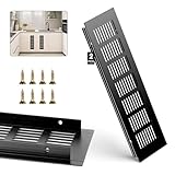 TXXATX 2 Stück Lüftungsgitter 30 x 8 cm Aluminium Lüftungsgitter Schwarz Belüftungsgitter...