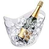 Sektkühler mit 2 Tragegriffen aus Kunststoff - 34,5 x 26 cm - Höhe 24 cm - Champagnerkühler...