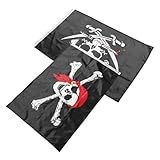 UPKOCH 2 Stück Halloween Piraten Skull Fahnen Kreative Dekorative Fahnen für Partys für Halloween...