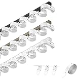 Gardinenstange aus Aluminiumlegierung, gewellt, leiser Betrieb, für Wohnzimmer, Badezimmer,...